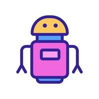 Robot icon vector. Isolated contour symbol illustration vector