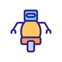 Robot icon vector. Isolated contour symbol illustration vector