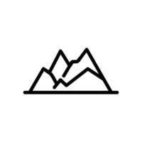 mountain range icon vector. Isolated contour symbol illustration vector