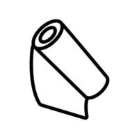 cardboard roll icon vector outline illustration