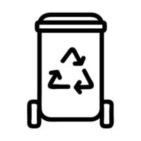 Organic recycling of the waste icon vector. Isolated contour symbol illustration vector