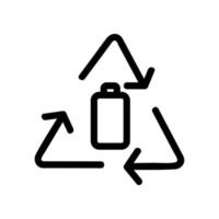 Organic recycling of the waste icon vector. Isolated contour symbol illustration vector