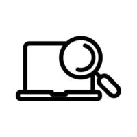 Search for information icon vector. Isolated contour symbol illustration vector