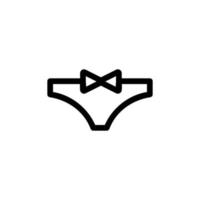 thong icon vector. Isolated contour symbol illustration vector