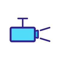 video projector icon vector. Isolated contour symbol illustration vector