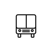 bus city vector icon. Isolated contour symbol illustration