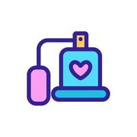 perfumes with pheromone icon vector. Isolated contour symbol illustration vector