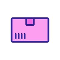 The bar code is an icon vector. Isolated contour symbol illustration vector