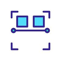 The bar code is an icon vector. Isolated contour symbol illustration vector