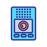 intercom communication device icon vector outline illustration