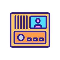 intercom security system icon vector outline illustration