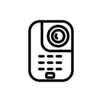 intercom communicate gadget icon vector outline illustration