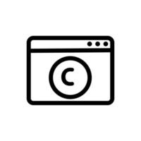 intellectual property icon vector. Isolated contour symbol illustration vector