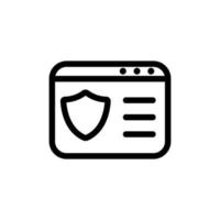 vector de icono de tarjeta de seguro. ilustración de símbolo de contorno aislado