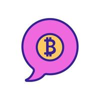 Alert bitcoin icon vector. Isolated contour symbol illustration vector