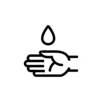 flood hazard icon vector outline illustration