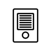 ilustración de contorno de vector de icono de dispositivo de entrada de intercomunicación