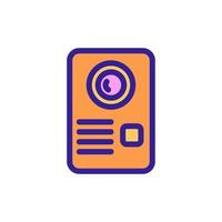 intercom alarm device icon vector outline illustration