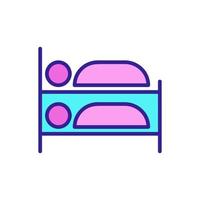 a bunk bed icon vector. Isolated contour symbol illustration vector