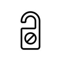 do not disturb the icon vector. Isolated contour symbol illustration vector