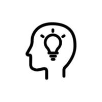 head idea icon vector. Isolated contour symbol illustration vector