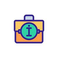 portfolio information icon vector. Isolated contour symbol illustration vector