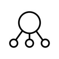 Chart structure icon vector. Isolated contour symbol illustration vector