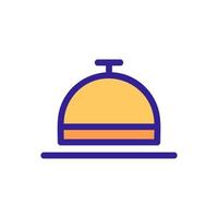 serve dishes icon vector. Isolated contour symbol illustration vector