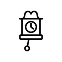 round watch device with metronome icon vector outline illustration