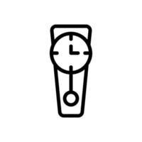 mounted pendulum clock icon vector outline illustration