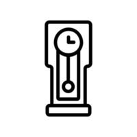 standing watch device with pendulum icon vector outline illustration