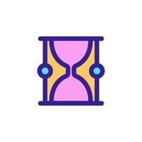 hourglass icon vector. Isolated contour symbol illustration vector