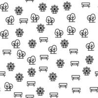 Elements Of Amusement Park Seamless Pattern Vector