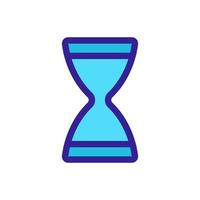 hourglass icon vector. Isolated contour symbol illustration vector