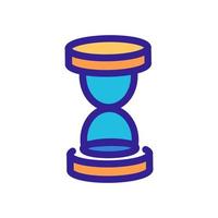 hourglass icon vector. Isolated contour symbol illustration vector