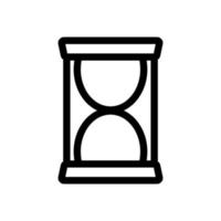 vector de icono de reloj de arena. ilustración de símbolo de contorno aislado