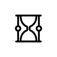 hourglass icon vector. Isolated contour symbol illustration vector