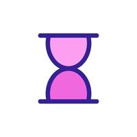 vector de icono de reloj de arena. ilustración de símbolo de contorno aislado