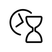 hourglass icon vector. Isolated contour symbol illustration vector