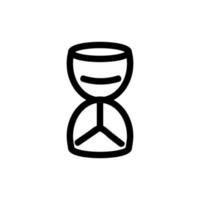 hourglass icon vector. Isolated contour symbol illustration vector