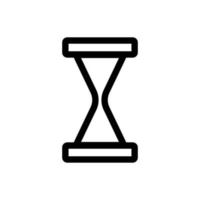 hourglass icon vector. Isolated contour symbol illustration vector