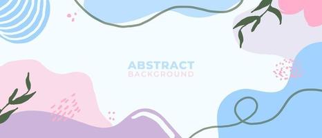 Minimalist and Modern Organic Abstract Geometric Shape Memphis Flat Background Design Vector Illustration