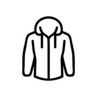 vector de icono de sudadera con capucha. ilustración de símbolo de contorno aislado