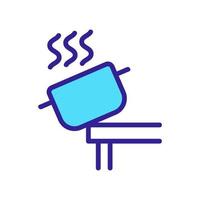 falling hot pot from table icon vector outline illustration