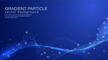 Gradient wave particles background vector