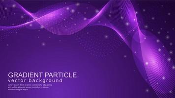 Gradient wave particles background vector