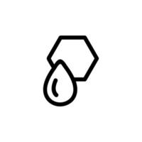 The honey drop drains the icon vector. Isolated contour symbol illustration vector