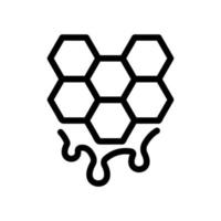 la miel es un vector de icono de miel. ilustración de símbolo de contorno aislado