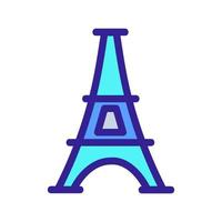 Paris icon vector. Isolated contour symbol illustration vector