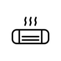 House heater icon vector. Isolated contour symbol illustration vector